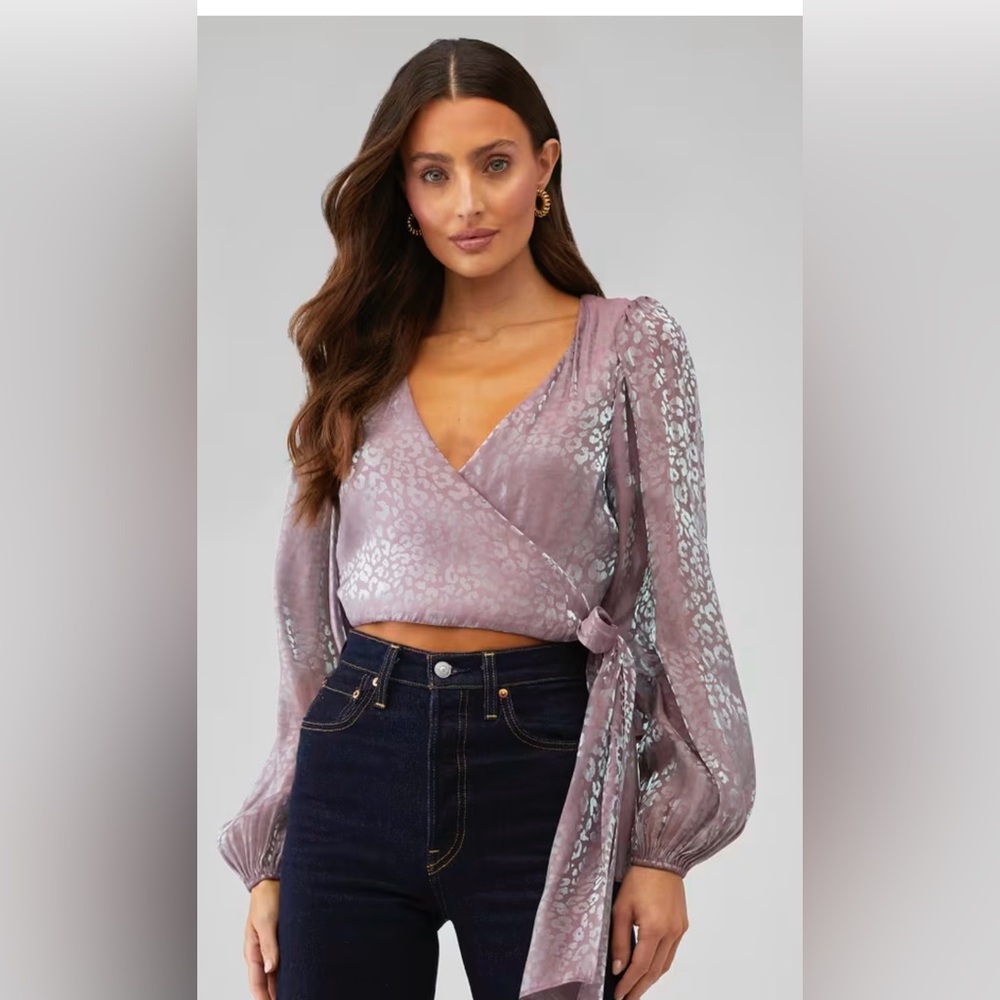 EUC SZ XS Show Me Your Mumu Joplin Lilac Wrap Blouse